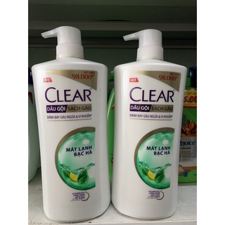 Dầu gội CLEAR mát lạnh bạc hà 880g ( mẫu mới )