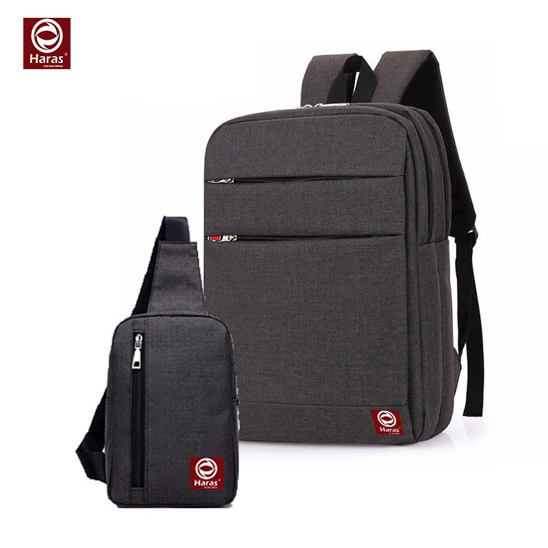 Bộ Balo Campus &amp; Túi Messenger HARAS HR099HR147 (Xám)