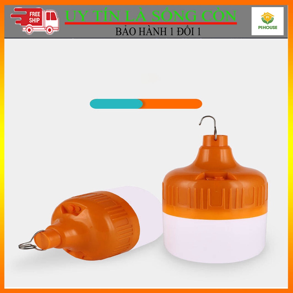 Bóng Đèn Led Sạc Pin Tích Điện 60W Điều Chỉnh 3 Chế Độ Có Móc Treo Phù Hợp Mọi Không Gian