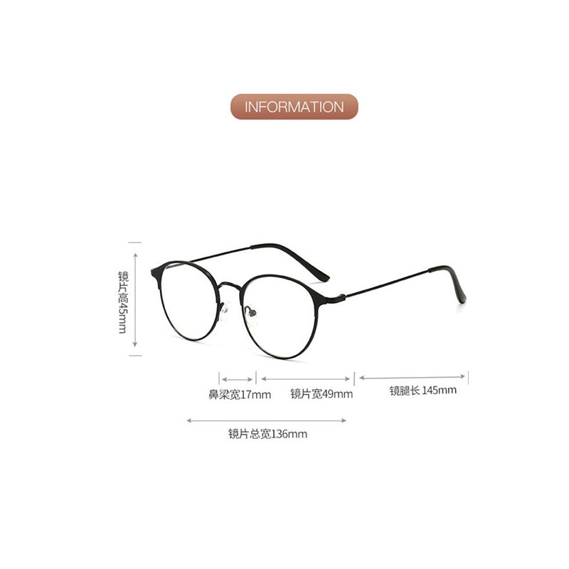 Kính Tròn Gọng Kim Loại Phong Cách vintage unisex