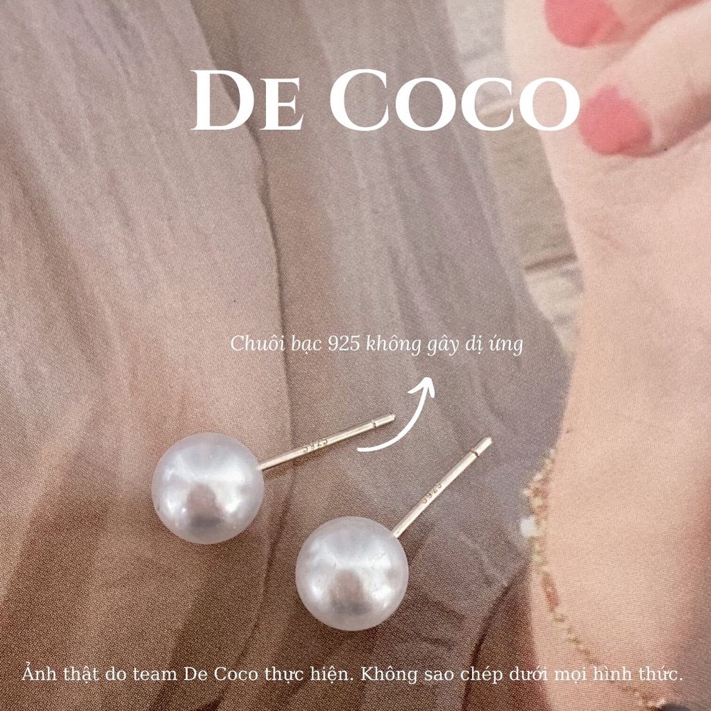 Khuyên tai ngọc trai nhân tạo Basic Pearl De Coco decoco.accessories