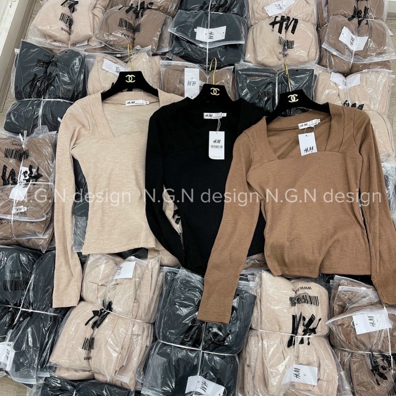 BÁN SỈ ÁO PULL TĂM CỔ VUÔNG 3 MÀU ĐEN / BE / NÂU CHO NỮ