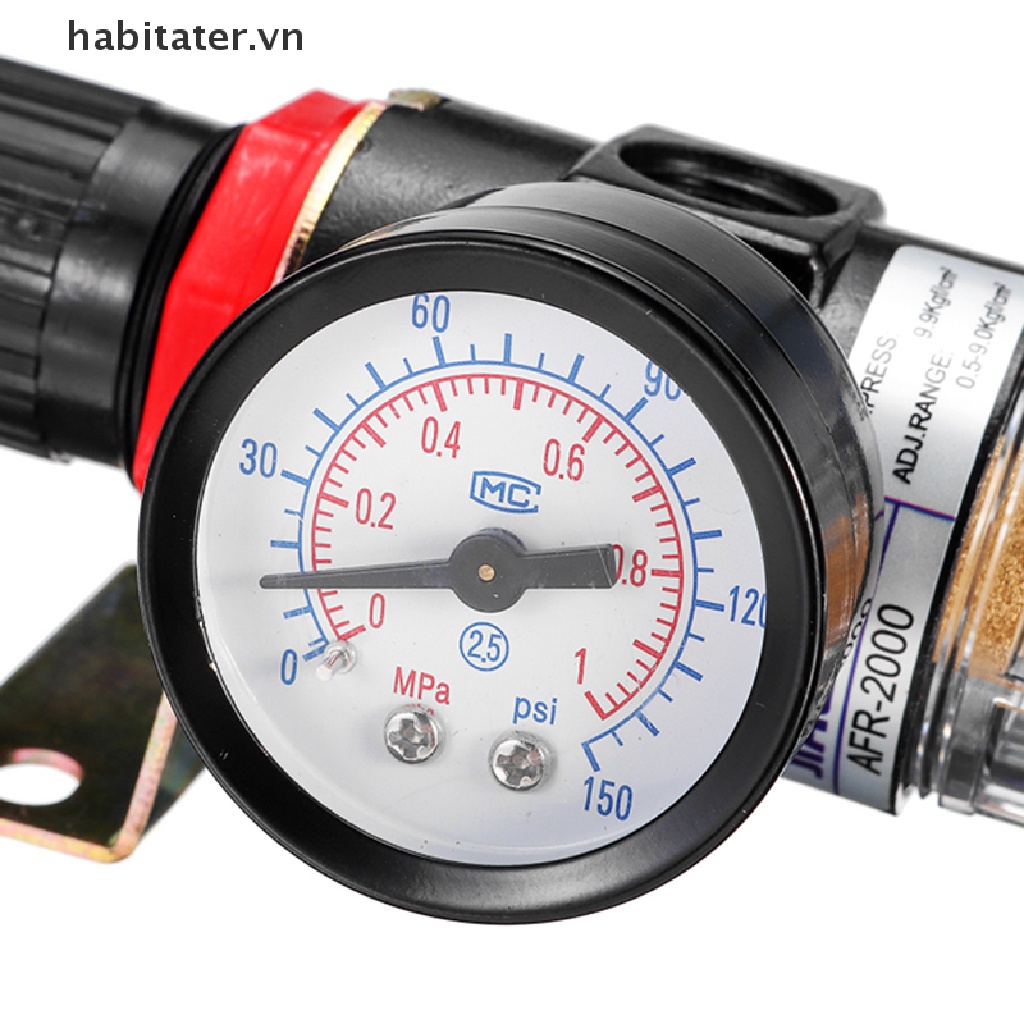 Bộ Lọc Máy Nén Khí 1 / 4 '' Kèm Đồng Hồ Đo
