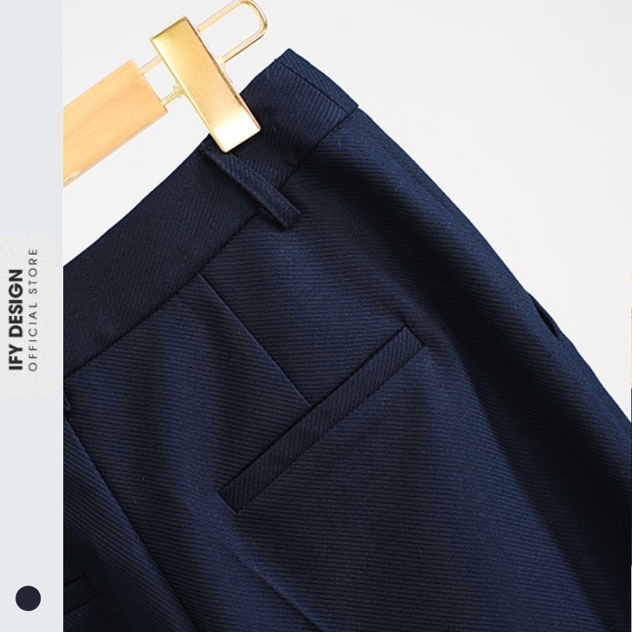 Quần baggy nữ skinny màu xanh than cao cấp IFY Design - QU0060