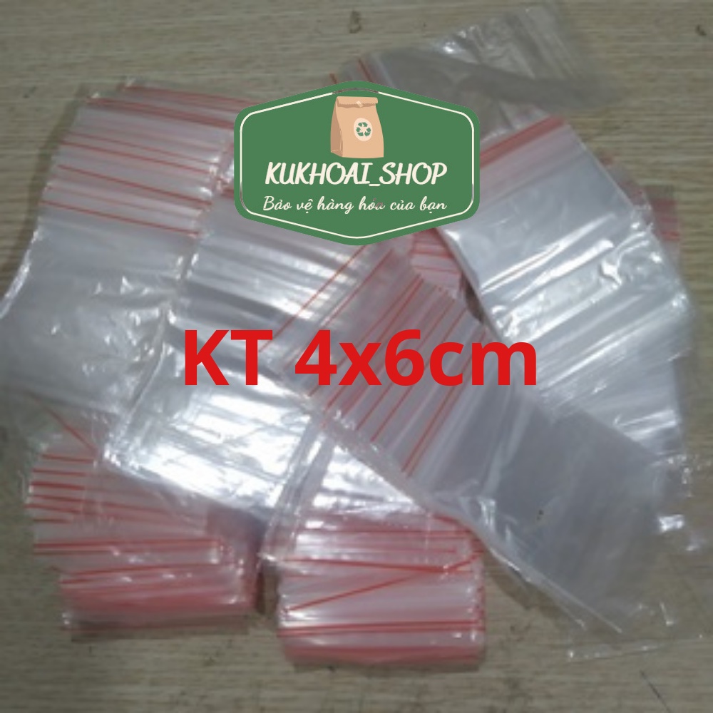 COMBO 500 Túi Zip Viền Đỏ Siêu Mỏng Và Dai Nhiều Size Số 0 1 2 3 4 Kích Thước 4x6 5x7 6x8 7x10 8x12 cm
