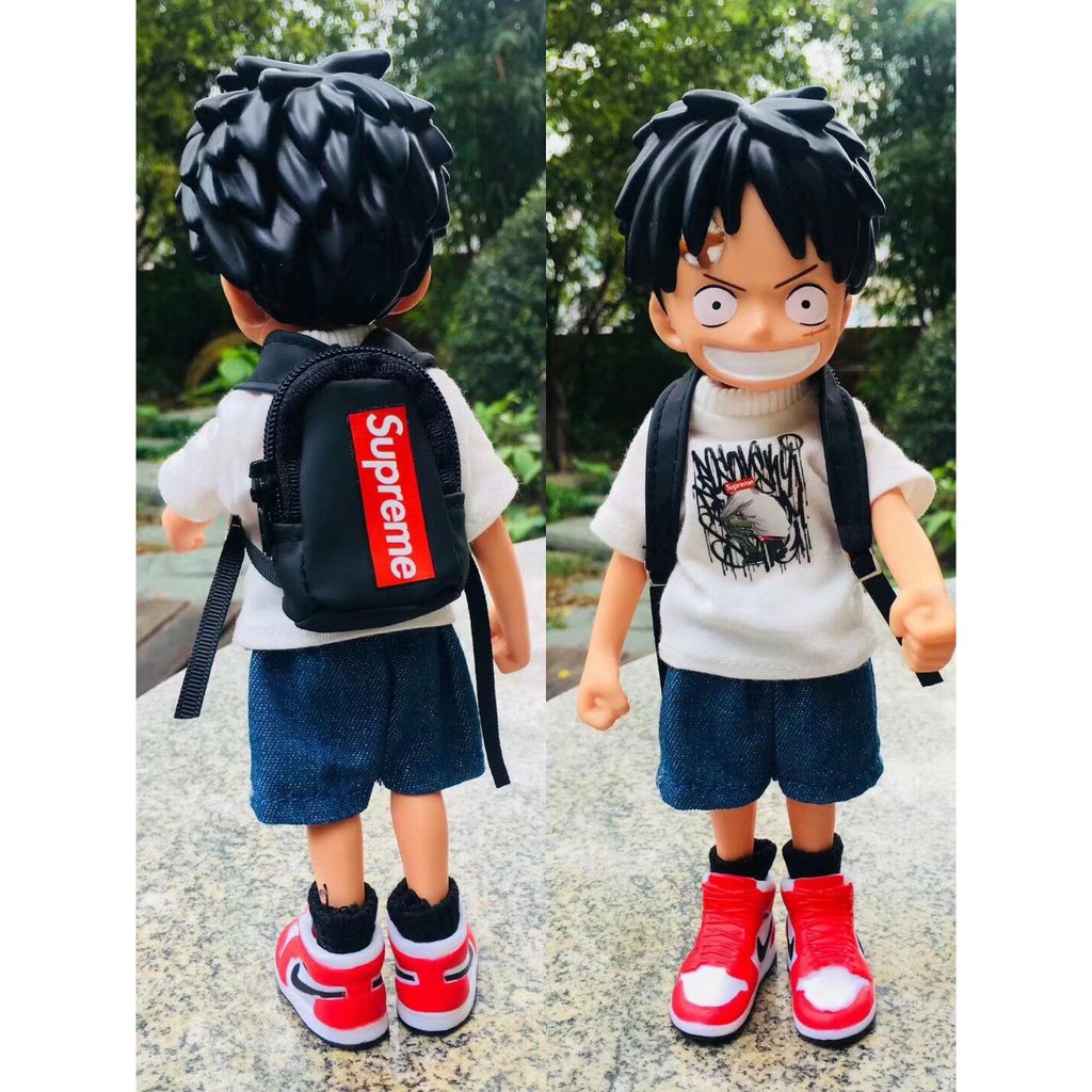 Mô hình đồ chơi Luffy chibi quần áo vải cao 23cm - One Piece