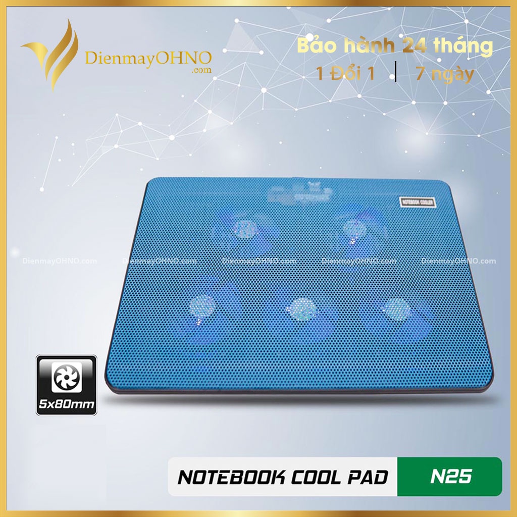 Quạt Làm Mát Laptop N25 5 Fan Quạt Hút Gió Tản Nhiệt Máy Tính – OHNO Việt Nam