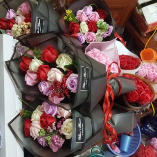 Bó hoa hồng sáp 11 bông(ảnh thật)