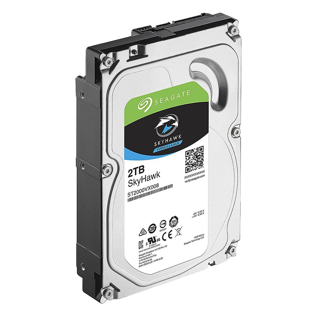 Ổ cứng gắn trong Seagate SkyHawk 2TB 5900rpm SATA 3.5"_ST2000VX008 Chuyên Dụng Camera