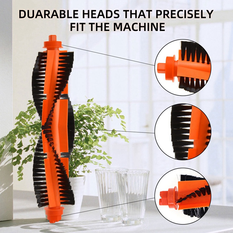 Bộ Khăn Lau + Màng Lọc Hepa + Chổi Chính + Chổi Phụ Thay Thế Cho Robot Hút Bụi Xiaomi Mijia 3C B1