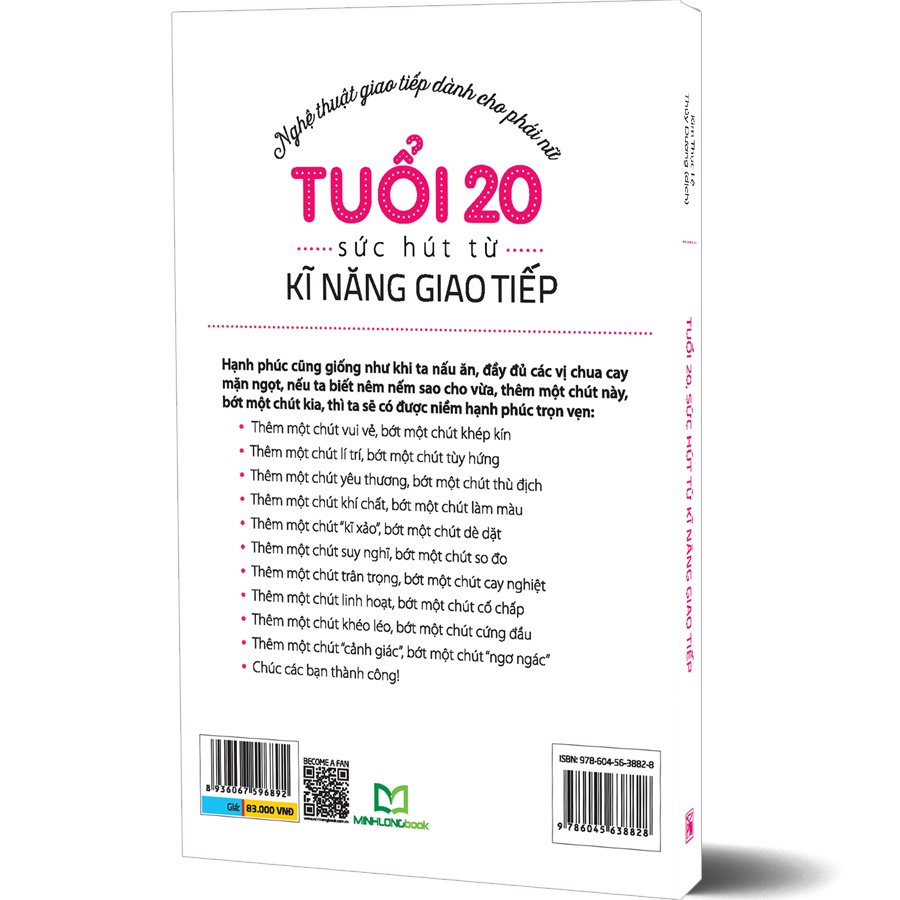 Sách - Tuổi 20, sức hút từ kỹ năng giao tiếp - Nghệ thuật giao tiếp dành cho phái nữ - 8936067596892-ML-KN04-83k