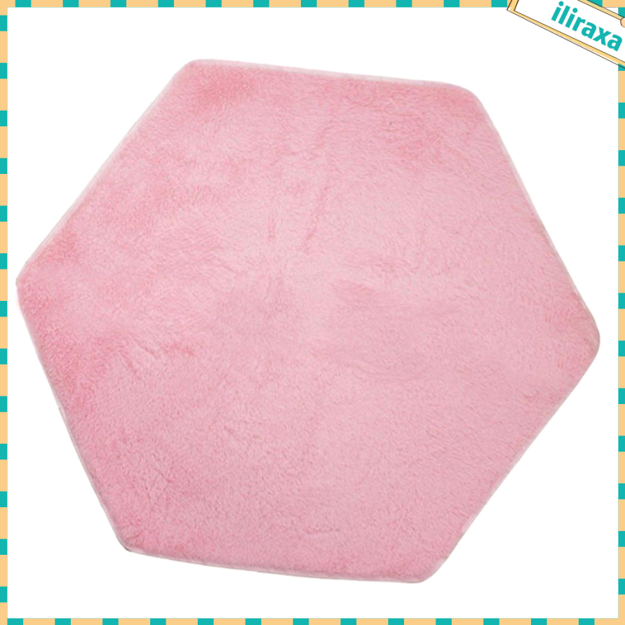 Thảm Lông Mềm Hình Lục Giác Màu Hồng Vui Nhộn Lót Sàn Phòng Chơi Trong Nhà Và Ngoài Trời Cho Bé