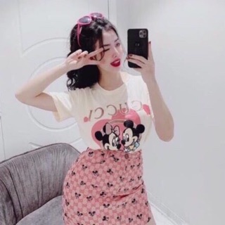 Áo phông micky dáng suông giấu quần