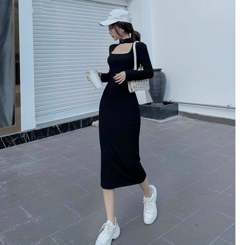 Đầm body dài tay