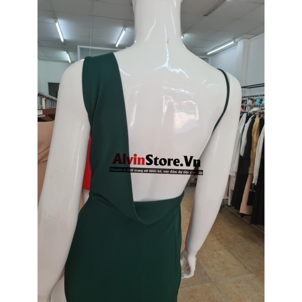 [Hình Thật - Shop Váy Đẹp] Đầm Dự Tiệc Ôm Body Thiết Kế Kín Cổ Hở Lưng Sexy Tôn Dáng Như Ngọc Trinh ་ ⚡