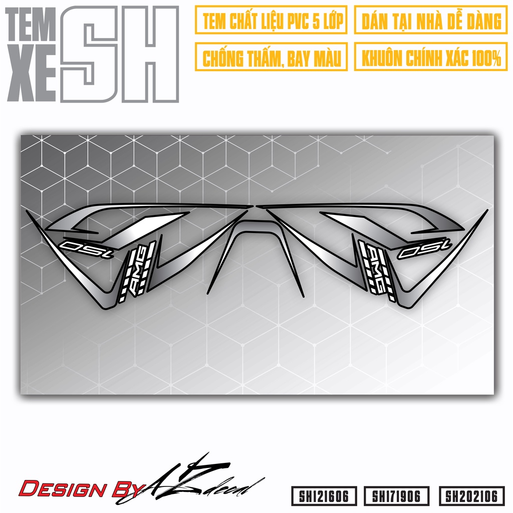 Tem Rời SH 2012 - 2022 Nhiều Màu AMG Gradient | SH06 | Decal Chế PVC Cao Cấp Chống Bay Màu, Chống Nước, Dễ Dán Tại Nhà