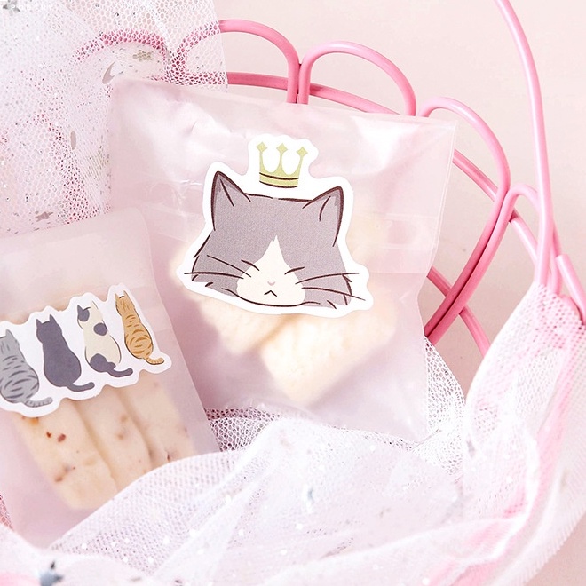 Hộp 45 Miếng Dán Hình Mèo Trang Trí Nhật Ký