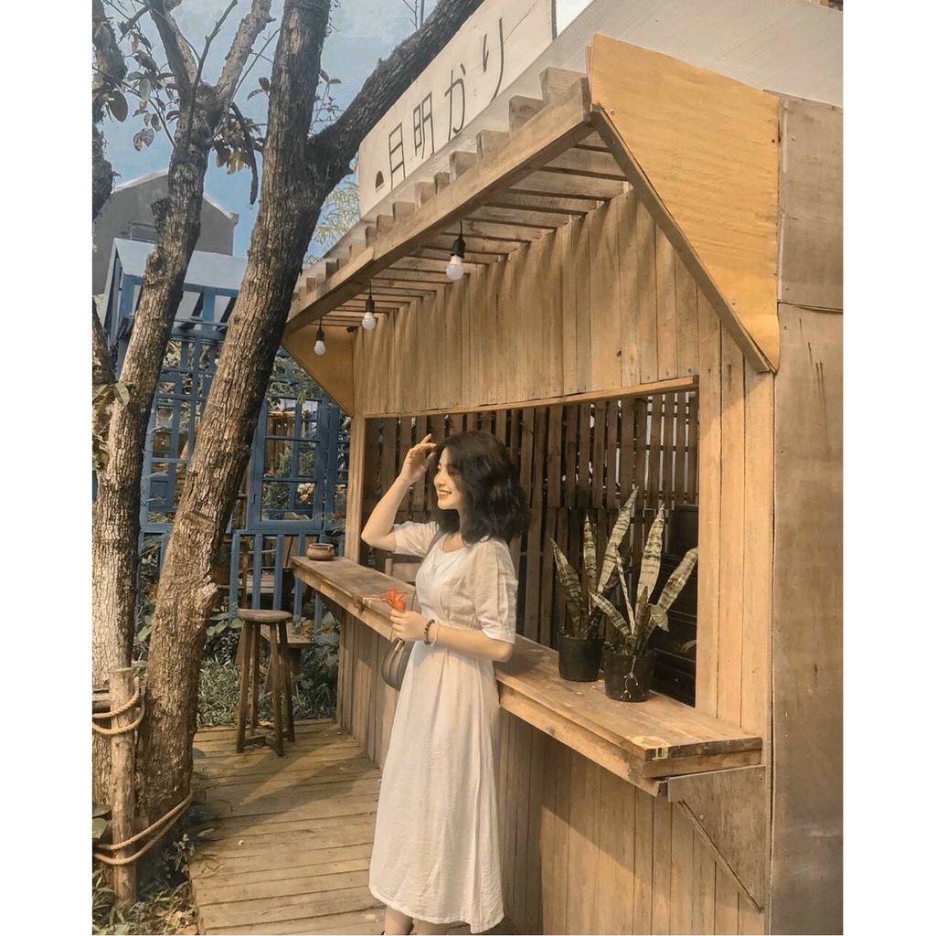 Đầm Nữ Đẹp💖Đầm Thiết Kế Màu Trắng Dáng Dài Thắt Nơ Sau Siêu Xinh M29 | BigBuy360 - bigbuy360.vn