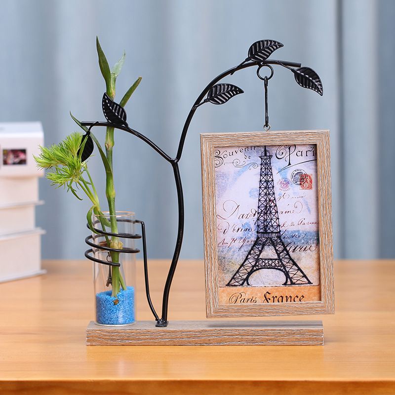 Khung ảnh để bàn nghệ thuật hiện đại, miễn phí in 2 tâm ảnh 10x15cm
