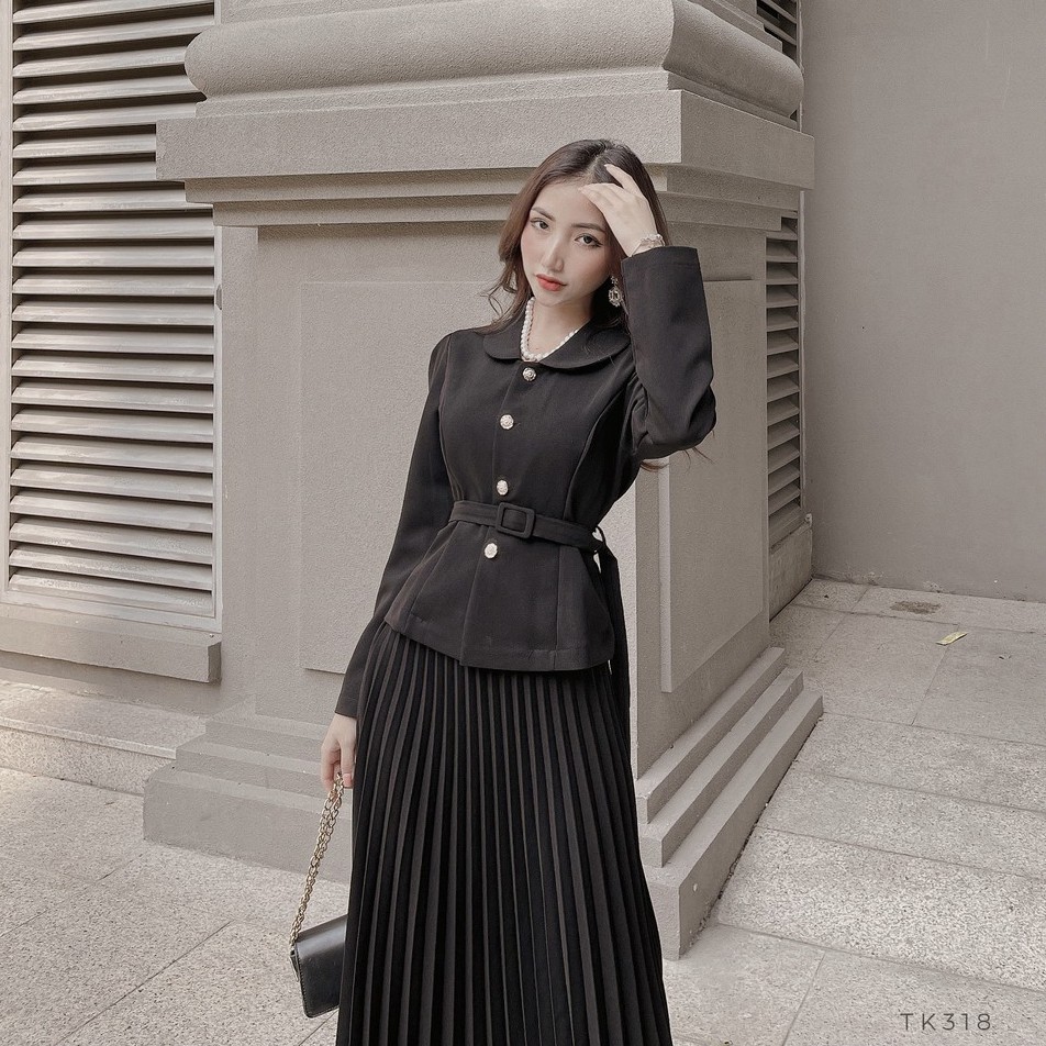 Set vest dập li thanh lịch