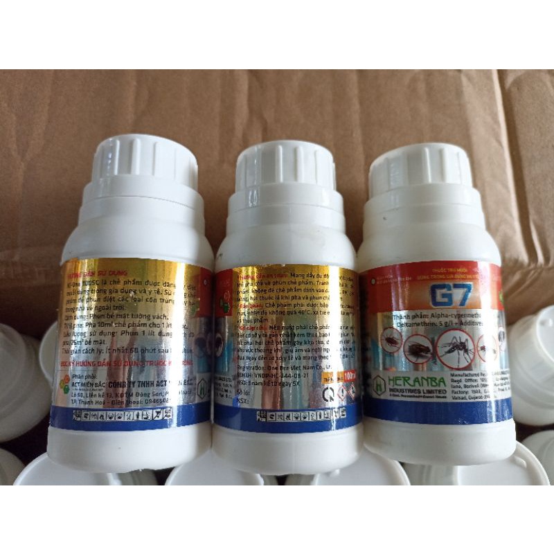 Chế Phẩm Diệt Côn Trùng Trừ Ruồi Muỗi, Gián, Kiến Bọ Chắt Ve Rận Mạc Gà giá rẻ - G7 chai 100ml