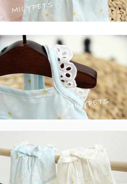 Váy thô hoa xinh mặc hè cho thú cưng