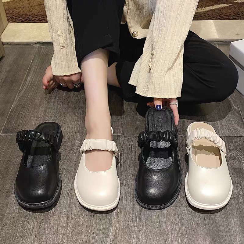 Giày Búp Bê LOLITA ĐẾ CAO 3cm quai nhún cực xinh