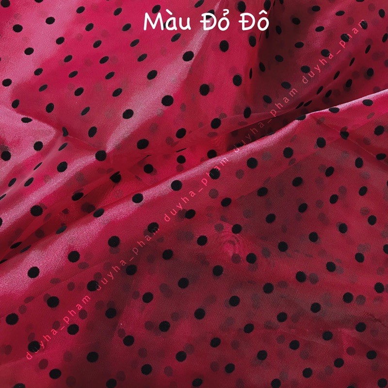 VẢI VOAN CHẤM BI NHUNG