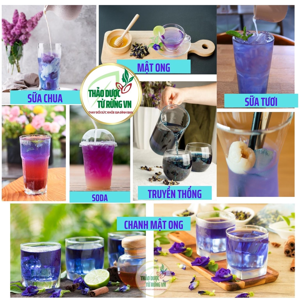 Trà Hoa Đậu Biếc Sấy Lạnh GREELIFE - Hoa Đậu Biếc Khô Hàng Xuất Khẩu Nguyên Vẹn Màu Sắc, Mùi Vị Thảo Dược Từ Rừng VN