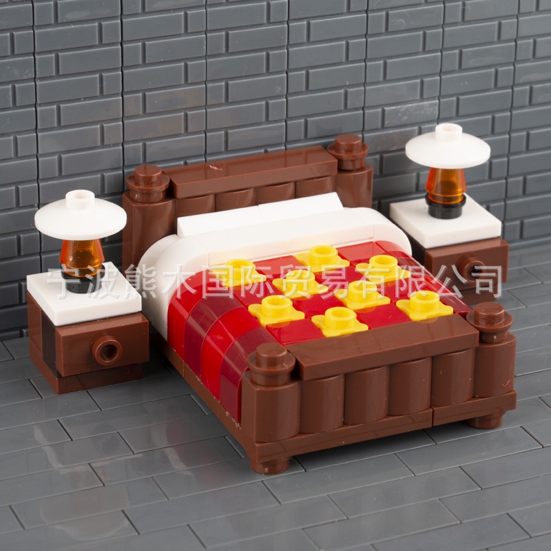 Moc Đồ Chơi Khối Xếp Hình Thành Phố Nhỏ Xinh Trang Trí Phòng Ngủ / Nhà Cửa