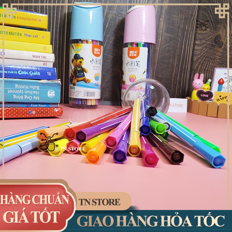 Bộ bút lông màu có hộp đựng, móc treo cực xinh