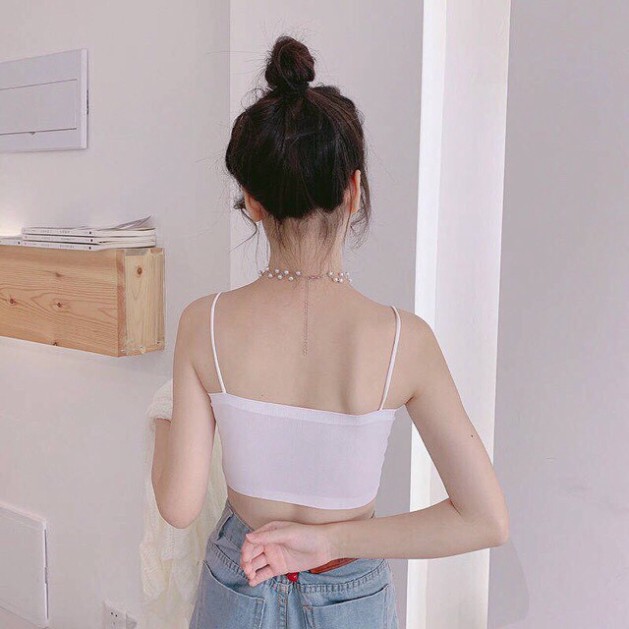 Áo Bra Thun Tăm 2 Dây CT34 chất vải mát kiểu dáng Ulzzang