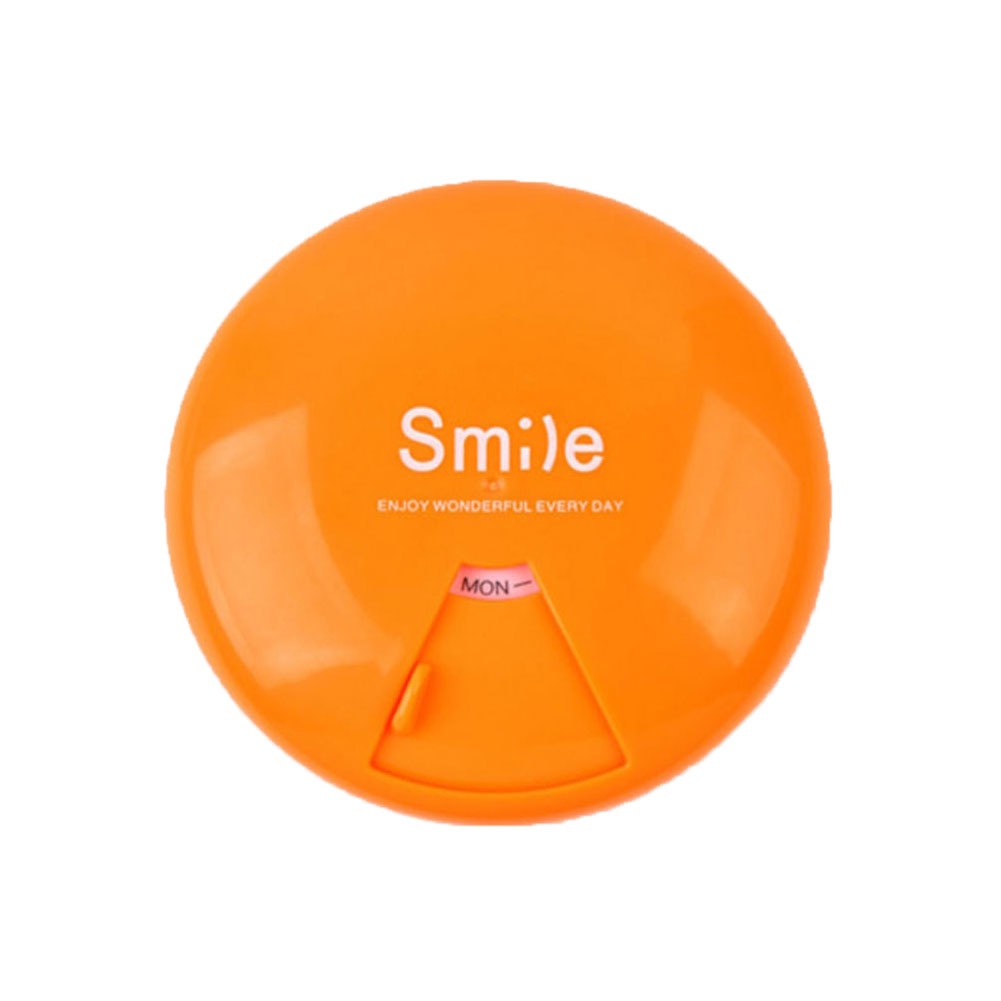 Hộp đựng thuốc uống in chữ Smile dạng xoay dễ mang theo