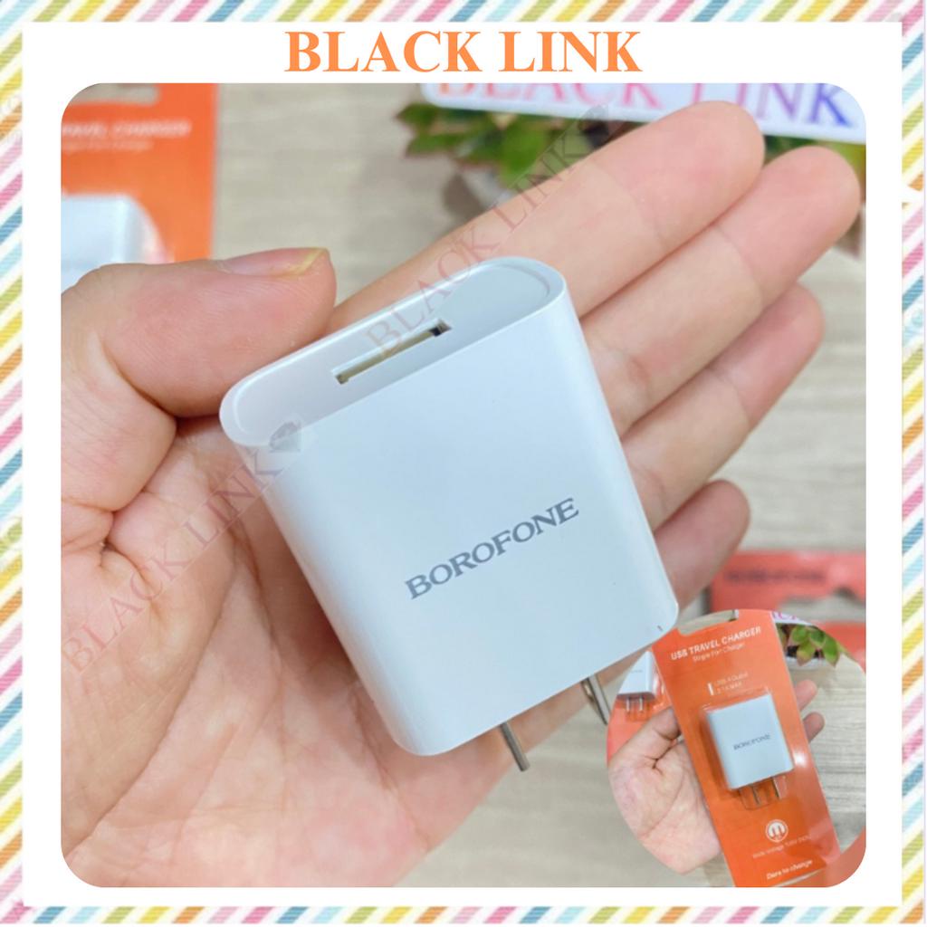 Củ Sạc 2.1A BOROFONE BA20 Cao Cấp Điện Thoại Máy Tính Bảng - Cốc Sạc Nhanh Pin Dự Phòng Tai Nghe Bluetooth Không Dây I12