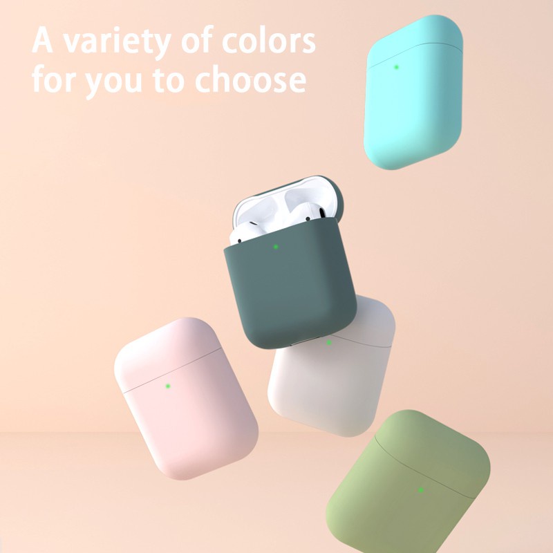 Vỏ bảo vệ hộp sạc tai nghe bluetooth SPRISE silicon có móc khóa thích hợp cho Airpods 1 / 2 / 3 / Pro