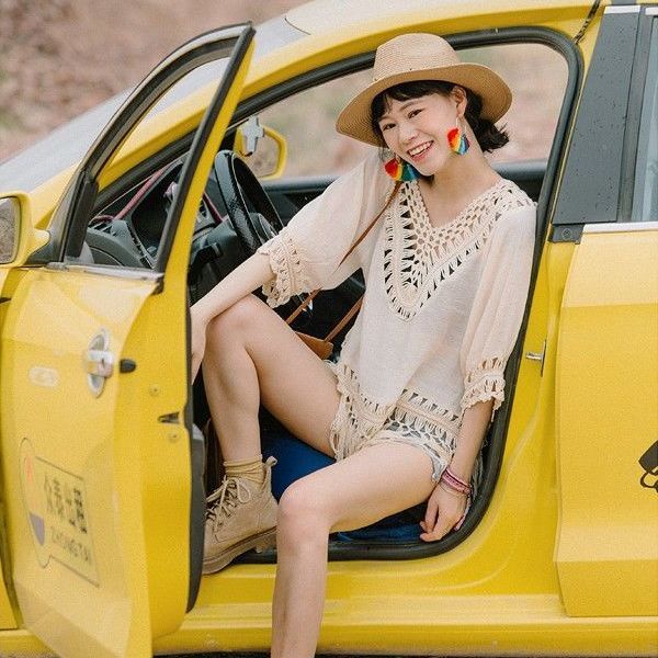 JSC Jiashucheng Áo Chống Nắng Mỏng Phong Cách Bohemian Mùa Hè 2023