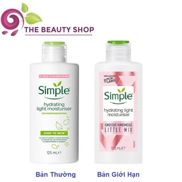 Sữa Dưỡng Da Simple Kind To Skin Hydrating Light Moisturiser (da nhờn)