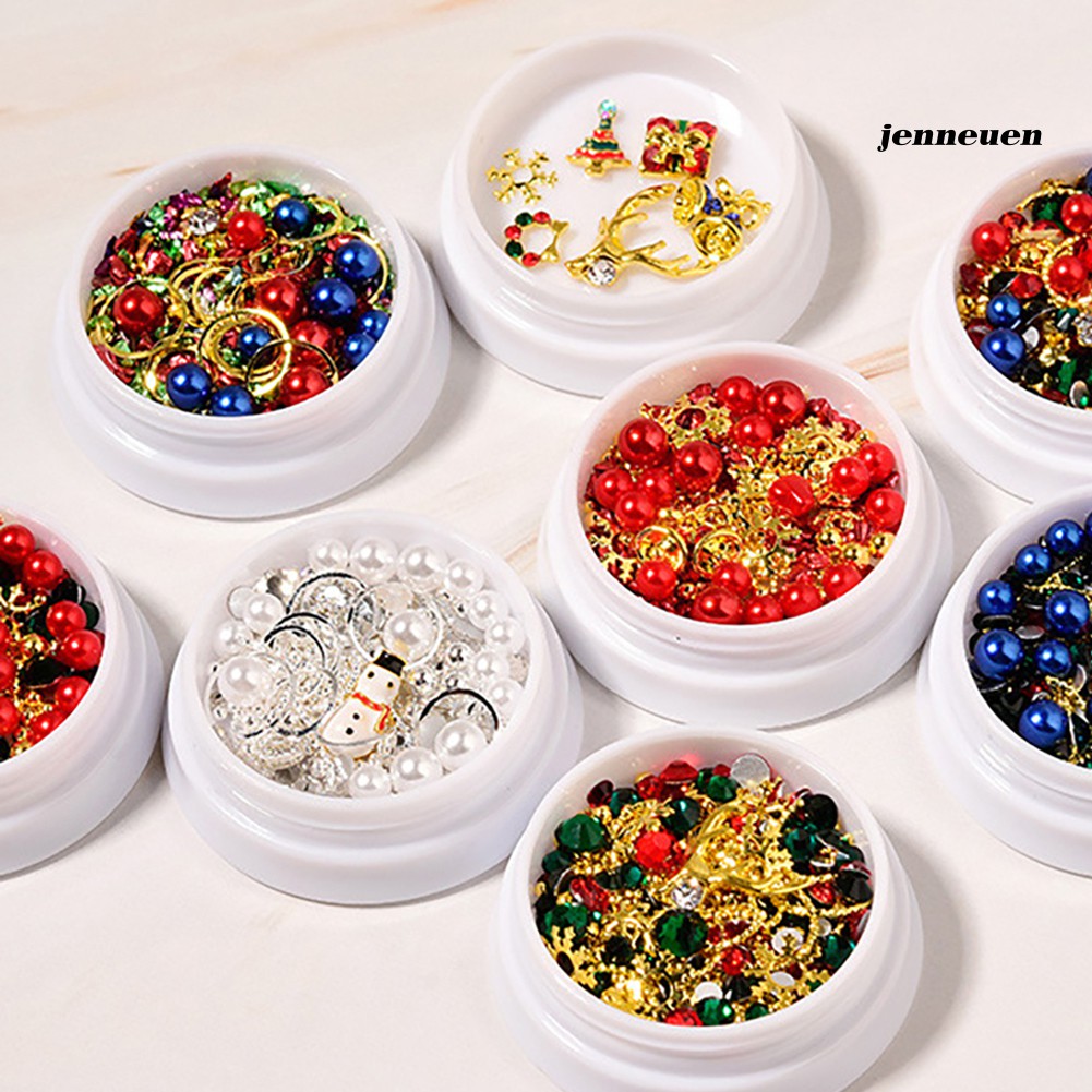 [Hàng mới về] Hộp đá đính trang trí móng tay nghệ thuật hình hoa tuyết đính kim cương giả lấp lánh nổi bật