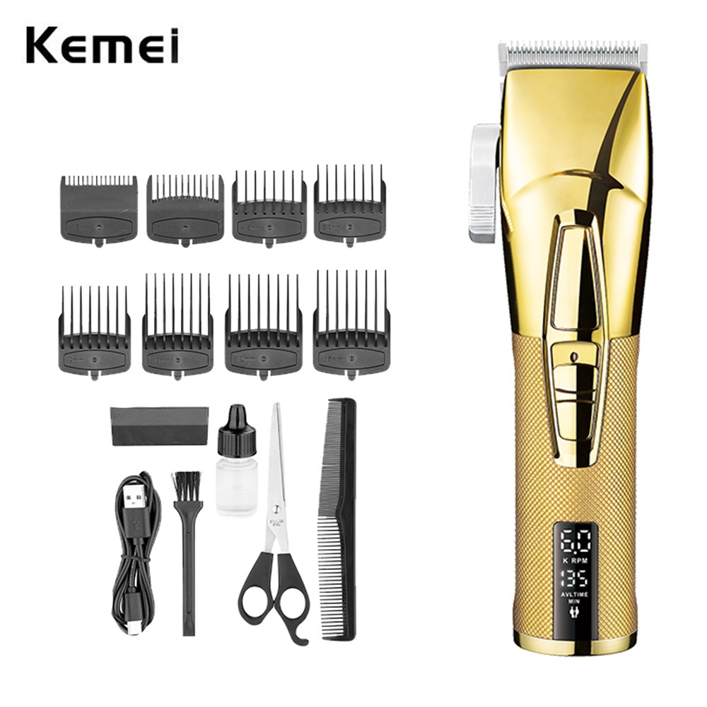 Tông đơ Kemei KM-5096 7000RPM sử dụng điện không dây tạo đường cắt tóc cực chính xác