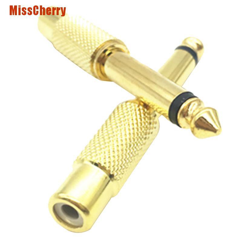 2 Đầu Chuyển Đổi Từ Giắc 6.35mm Sang Rca