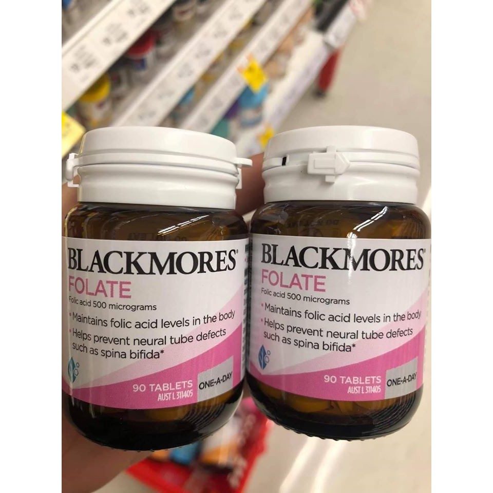 Blackmores Folate 500mcg 90 viên Bổ Sung Axit Folic