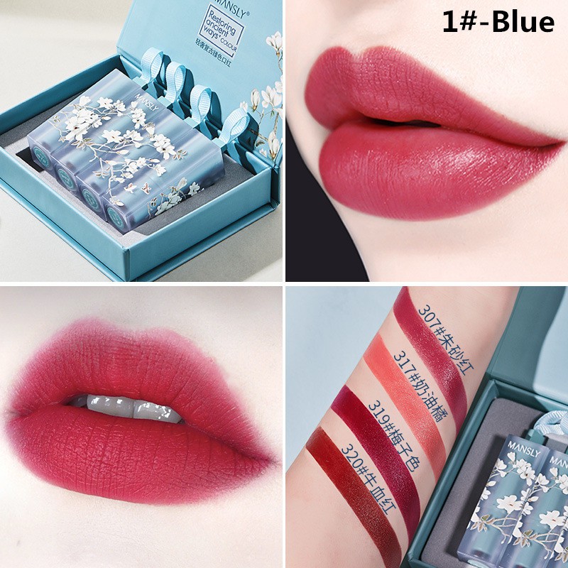 Bộ 4 cây son nhung lì hiệu MANSLY | BigBuy360 - bigbuy360.vn