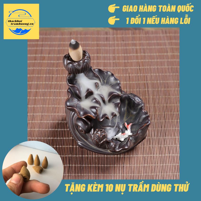 Thác khói trầm hương TẶNG 10 NỤ TRẦM, thác khói Mẫu Toà Sen