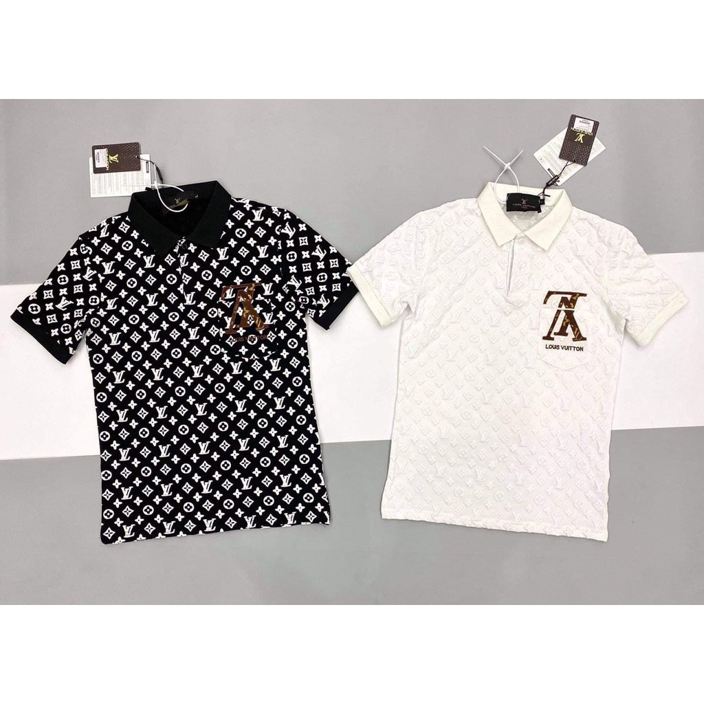 FREESHIP_Áo thun nam POLO siêu cấp có túi vải cotton co dãn thấm hút mồ hôi tốt 2 màu trắng đen cao cấp AHFASHION | BigBuy360 - bigbuy360.vn