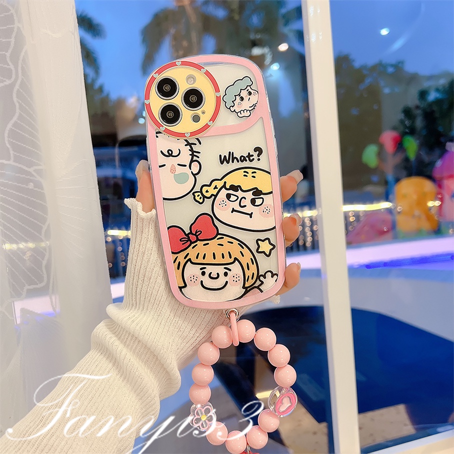 Ốp Điện Thoại TPU Mềm Trong Suốt In Hình Đầu Xấu Xí Có Dây Đeo Cho iPhone 13 12 11 Pro Max 13 12 11