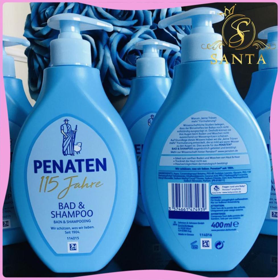 Sữa tắm và gội Penaten Bad & Shampoo cho trẻ em mẫu mới, chai 400ml