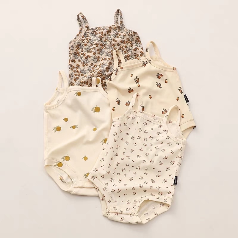 Bodysuit 2 dây chất mềm nhẹ tênh cho bé