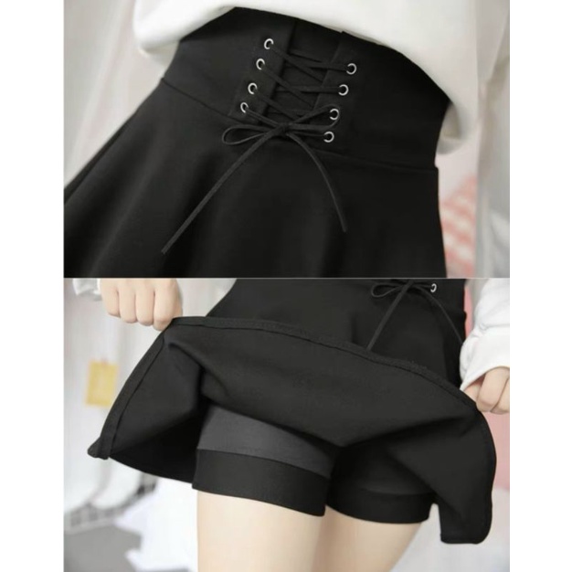 CHÂN VÁY NGẮN MINI XOÈ ĐAN DÂY CÓ LÓT TRONG ĐEPH #UT03340