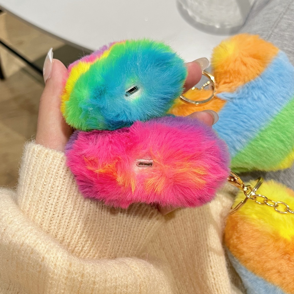 Vỏ Bảo Vệ Hộp Sạc Tai Nghe AirPods 1 2 3 Pro2 2022 Kết Nối Bluetooth Không Dây Chất Liệu Tpu Mềm Chống Trầy Xước Hình Trái Tim Màu Cầu Vồng