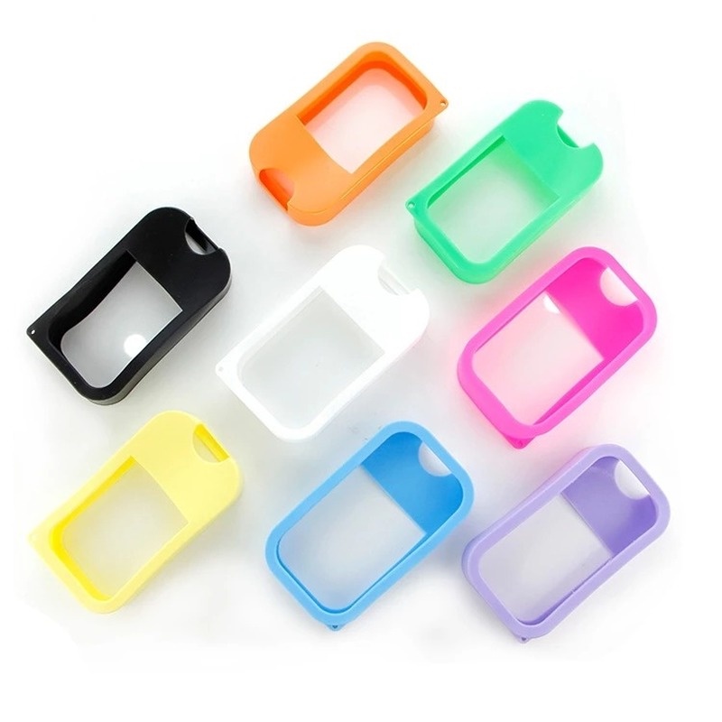 Vỏ bảo vệ chai xịt nước mini bằng silicon nhiều màu sắc kèm móc khóa